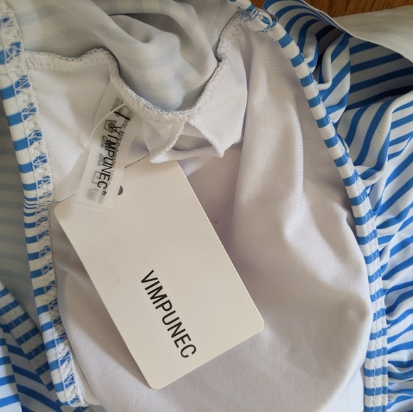 NWT VIMPUNEC Striped Ruffle Bikini - Picture 8 of 10